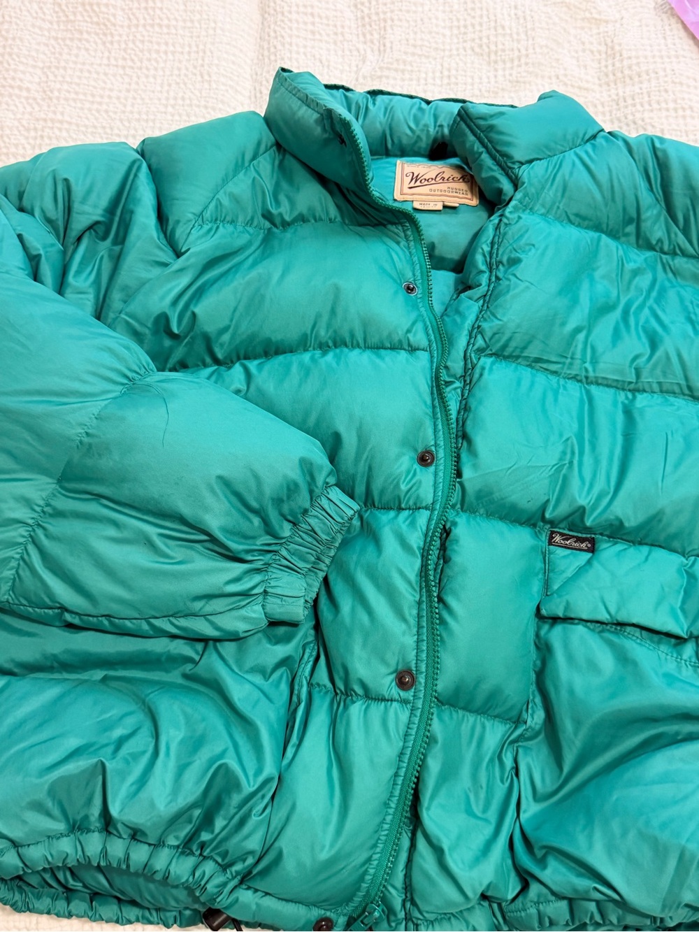 Woolrich Teal Puffer Jacket - Men